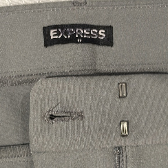 Never worn gray stretch dress pants, back leg seam looks professional and trendy - Picture 4 of 10